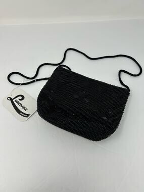 NEW Loredana Evening Bag Cross Body Black Beaded Prom Event Cocktail Party Glam